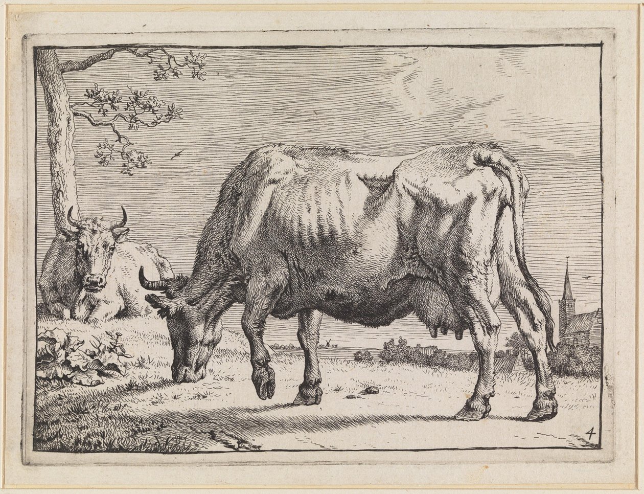 Mucca al pascolo da Paulus Potter