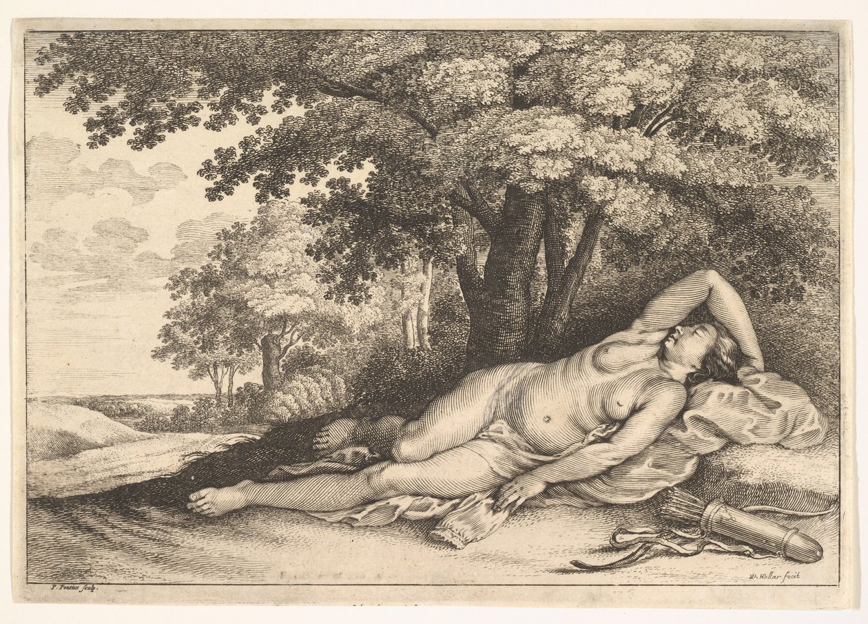 Cacciatrice dormiente, 1625-77 da Paulus Potter