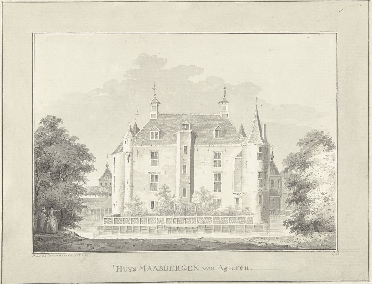 La Casa Maarsbergen, vista da dietro da Paulus van Liender