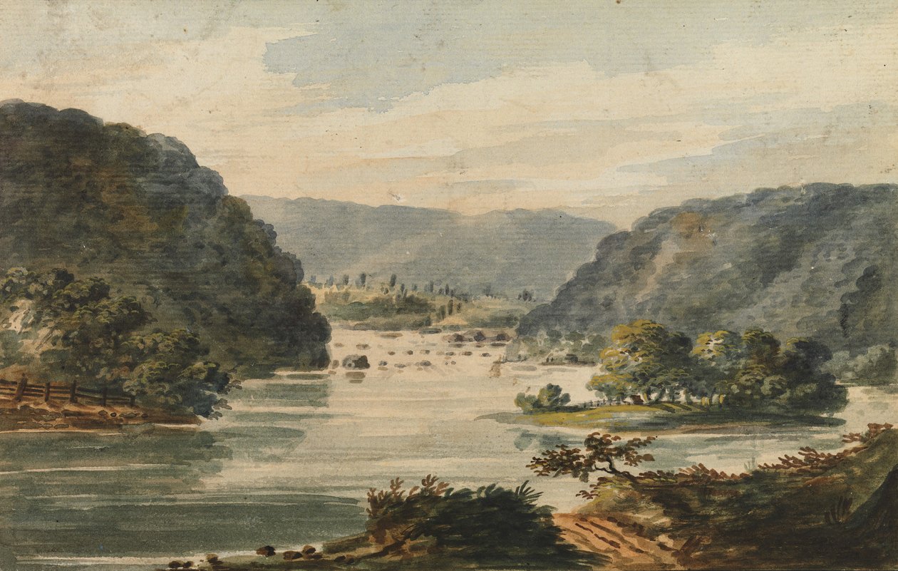 Una vista del Potomac a Harpers Ferry, 1811-ca. 1813 da Pavel Petrovic Svin