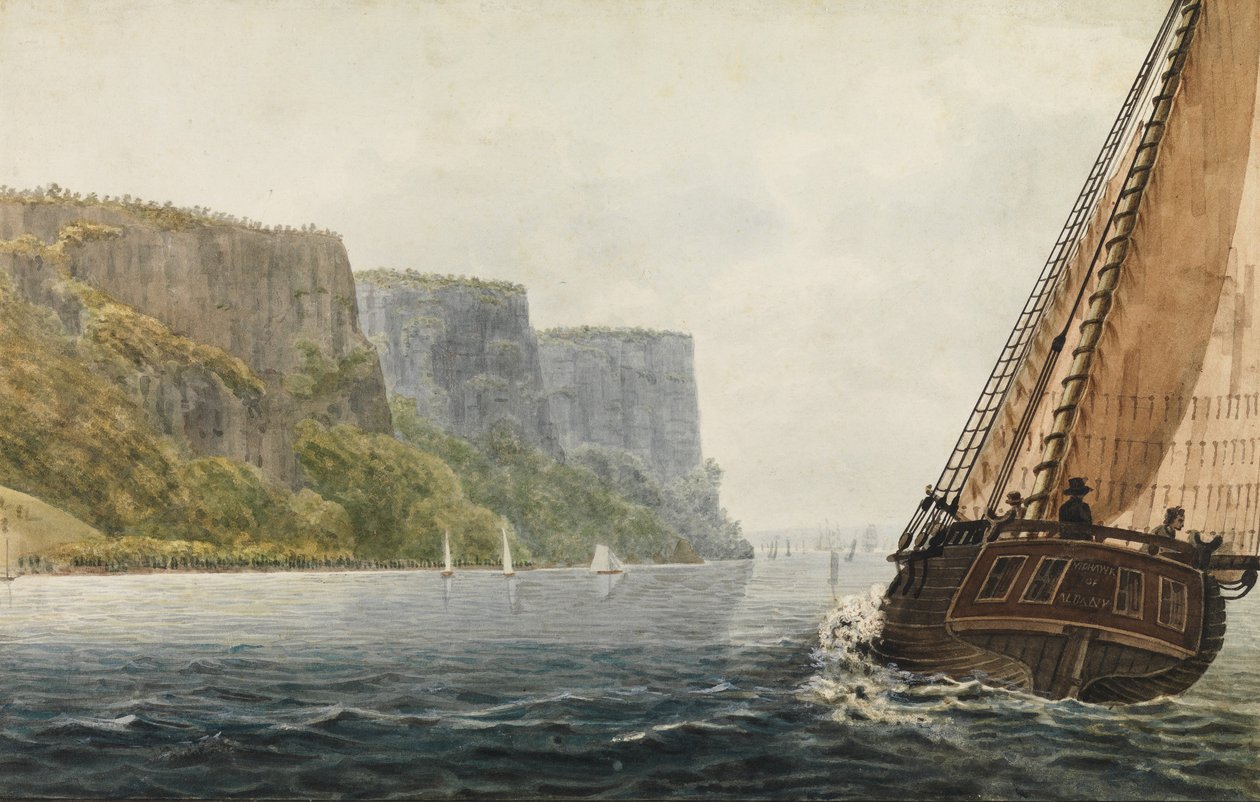 Il Pacchetto Mohawk di Albany che Passa i Palisades, 1811-ca. 1813 da Pavel Petrovic Svin