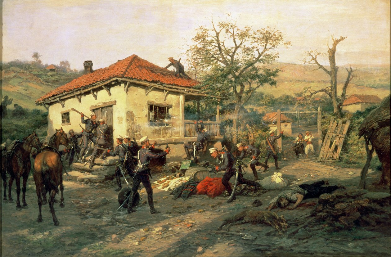 Una Scena dalla Guerra Russo-Turca del 1876-77 da Pawel Kowalewsky