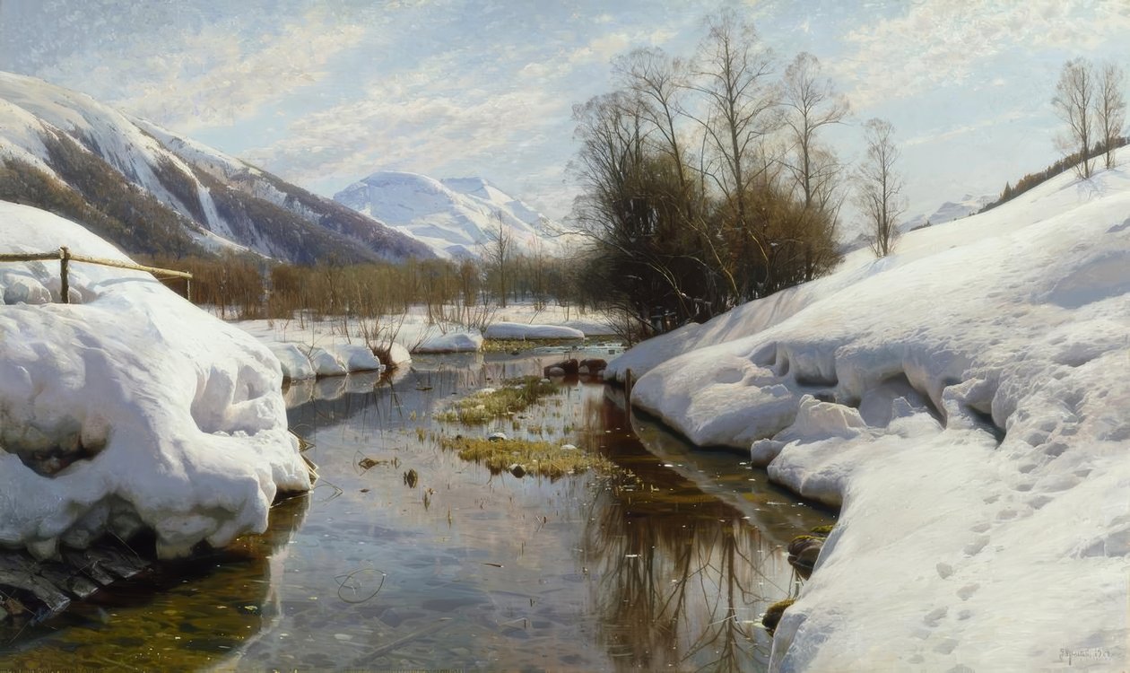 Sole invernale in Engadina da Peder Monsted