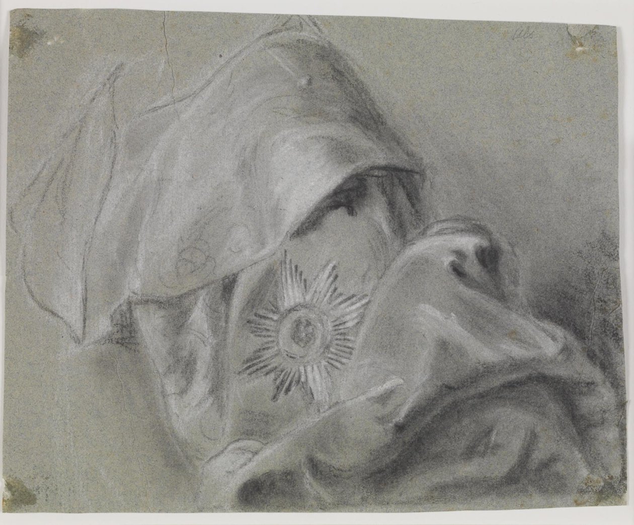 Studio di drappeggio con la stella dell