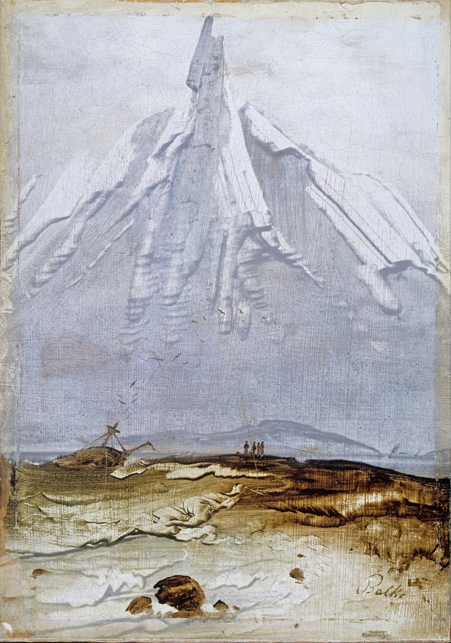 Paesaggio costiero con relitto da Peder Balke