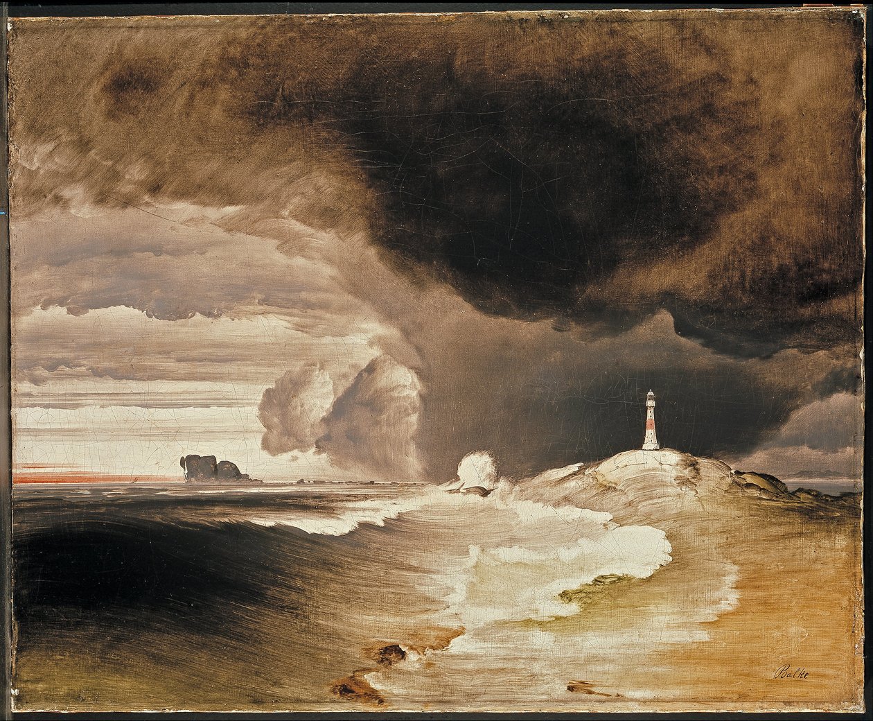 Faro sulla costa norvegese da Peder Balke