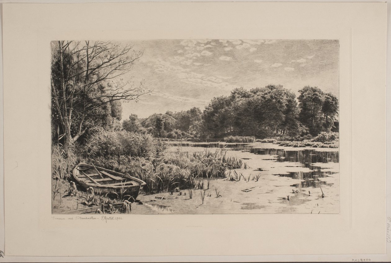 Lo stagno presso Strandmøllen da Peder Monsted