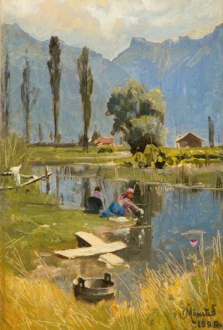 P. Mönsted, Giorno di bucato da Peder Monsted