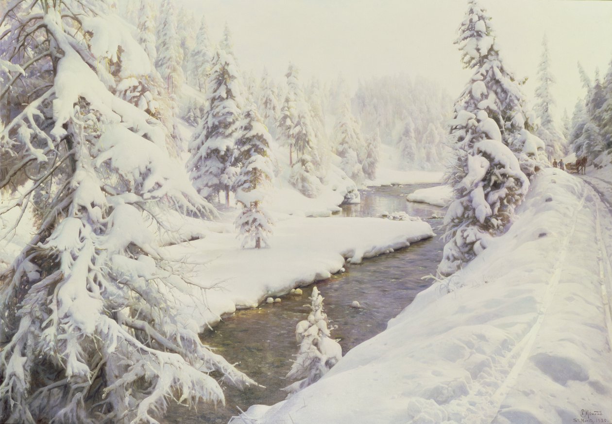 Paesaggio invernale, St Moritz da Peder Monsted