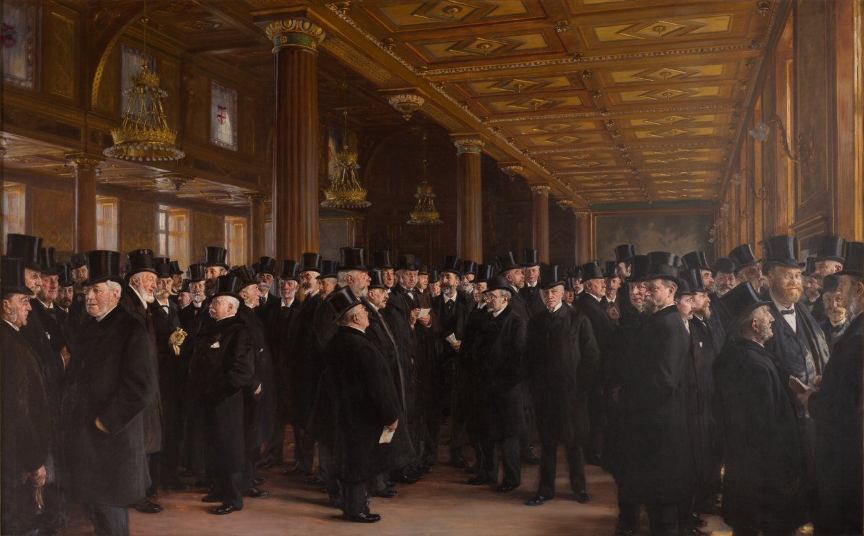 Immagine della borsa valori o Dalla borsa valori di Copenaghen da Peder Severin Krøyer