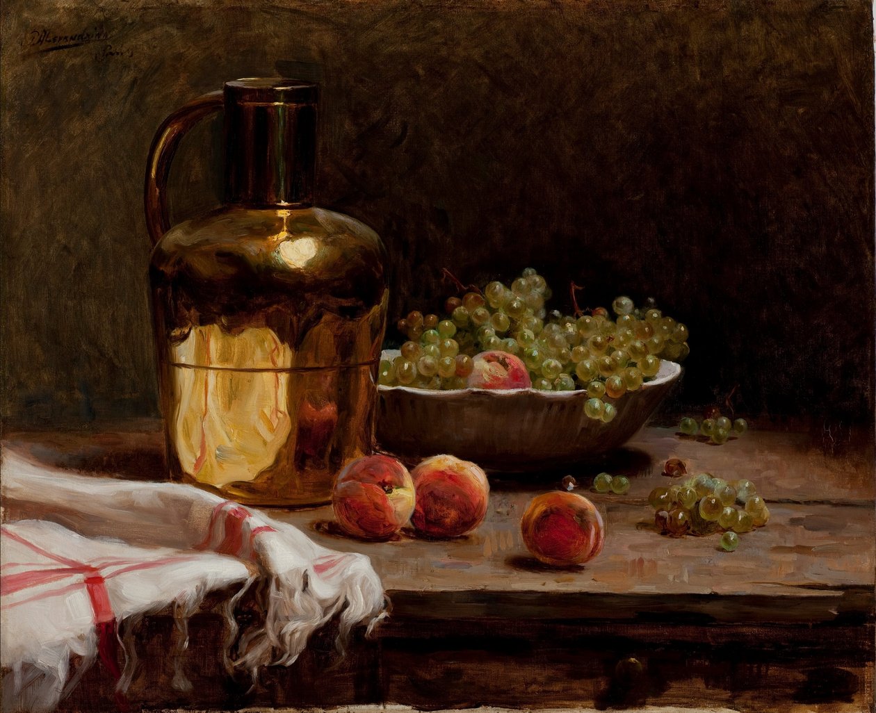 Natura morta - Uva e pesche da Pedro Alexandrino Borges