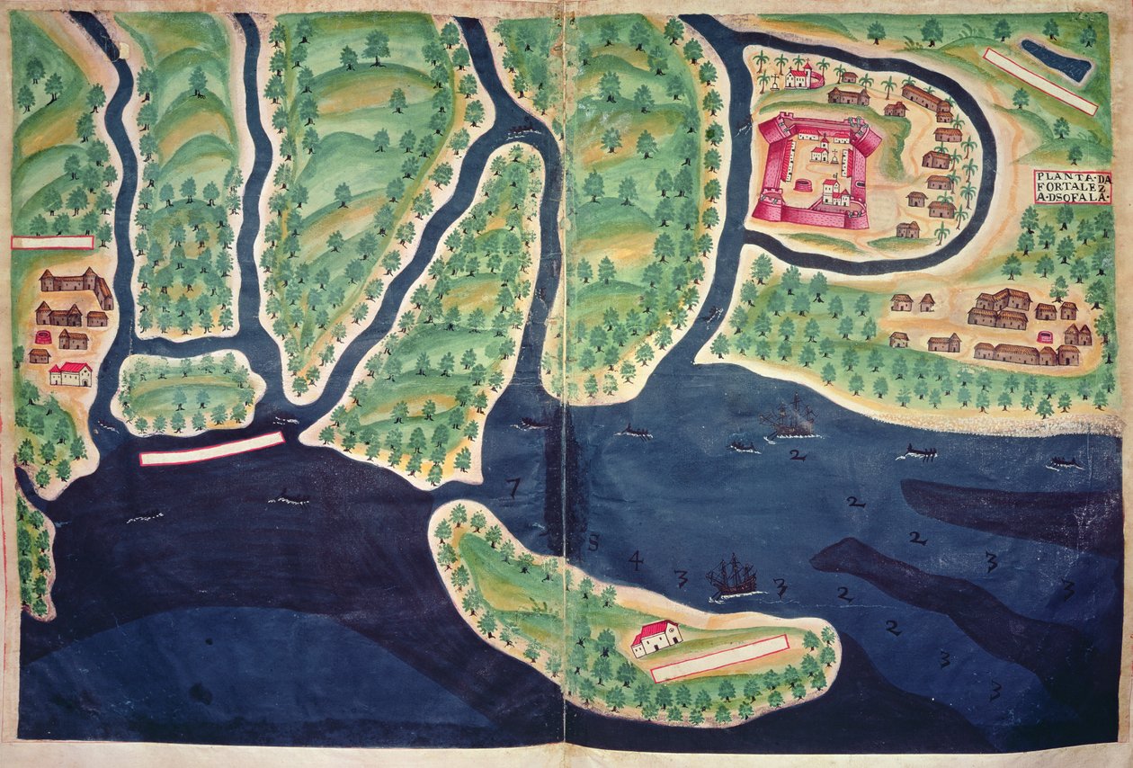 Mappa di Sofala, Mozambico, da 
