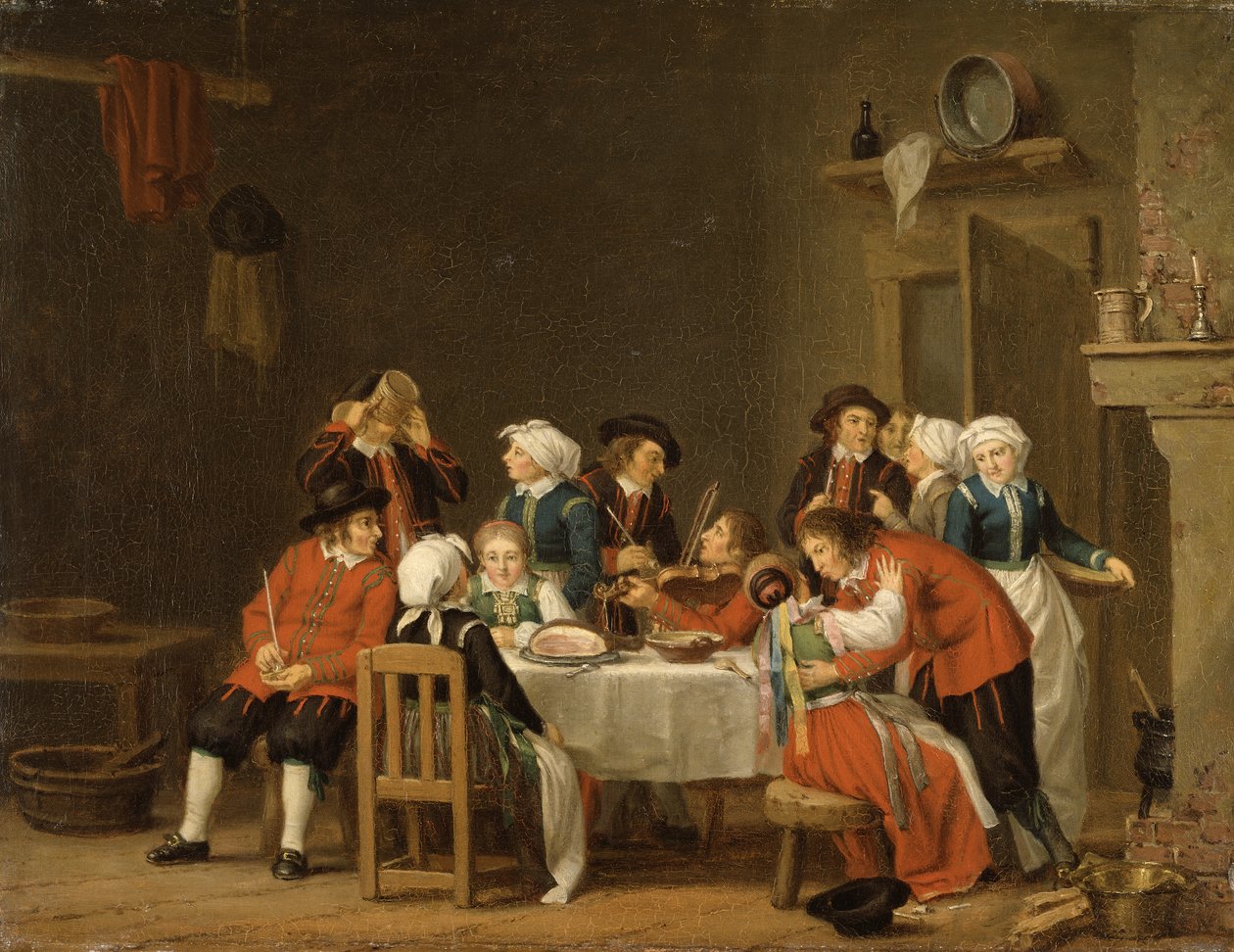 Scena conviviale in una casa di contadini da Pehr Hilleström