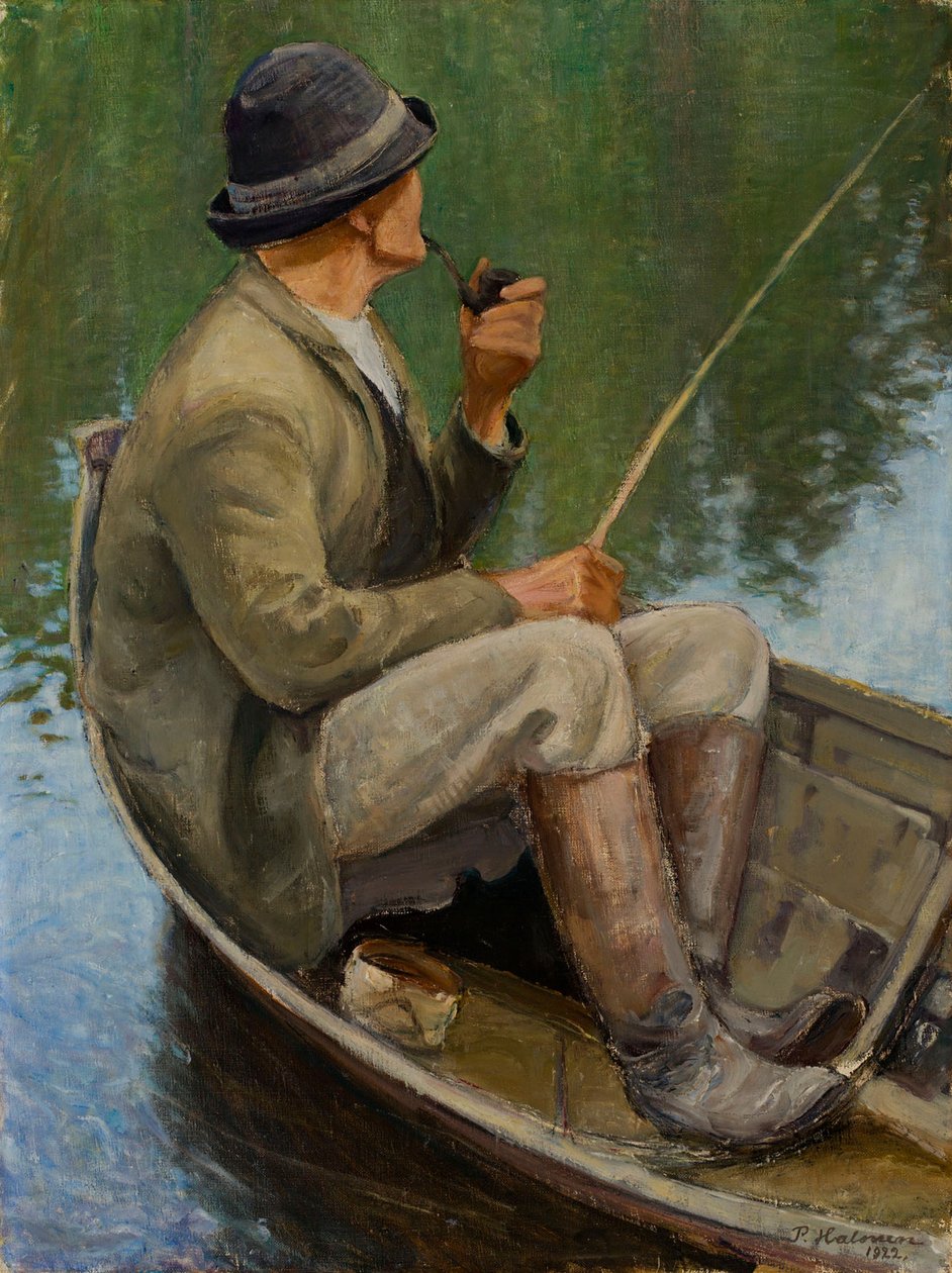 Uomo che pesca da Pekka Halonen