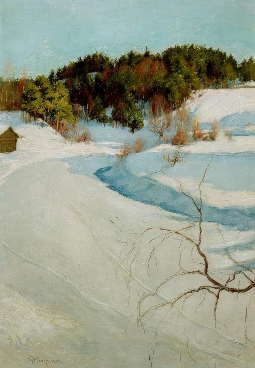 Paesaggio invernale a Myllykyla da Pekka Halonen