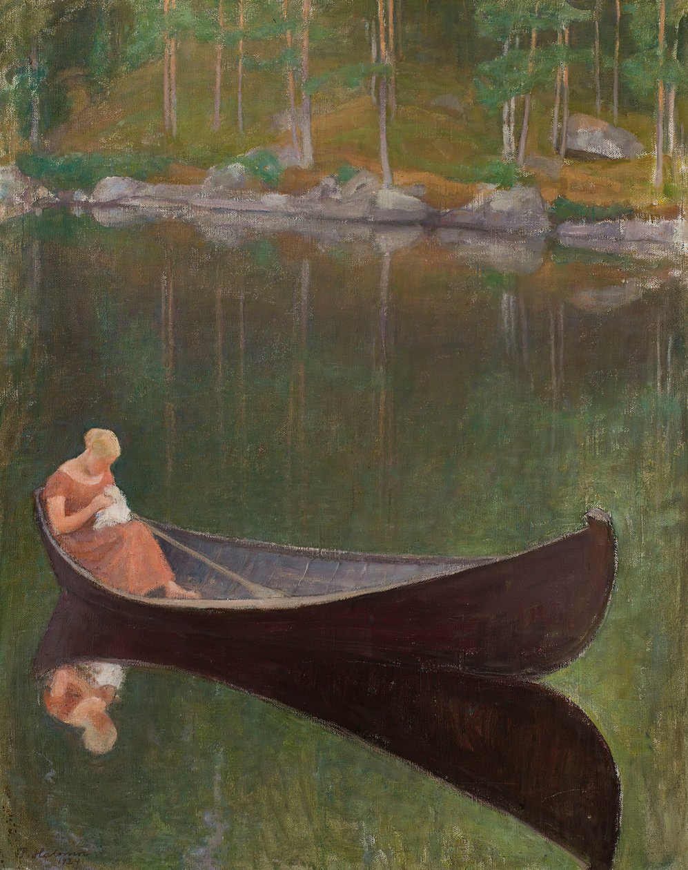 Donna in una barca, 1924 da Pekka Halonen