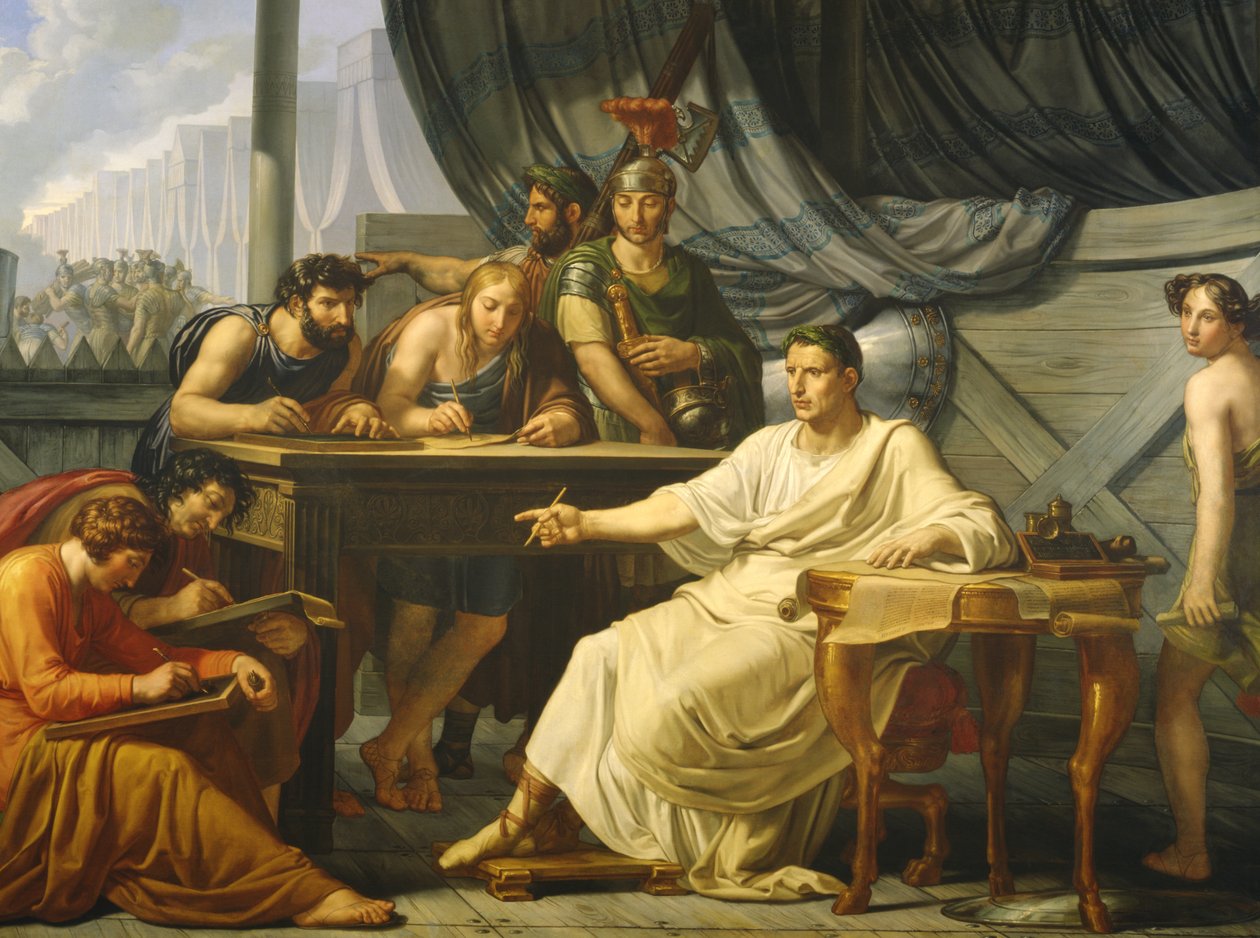 Cesare che detta i suoi commentari da Pelagio Palagi