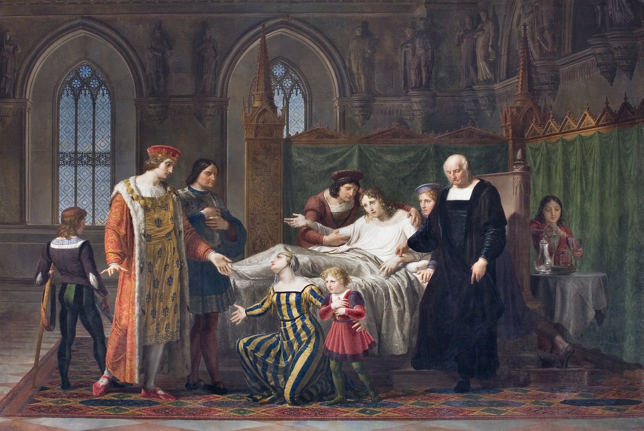 Carlo VIII visita Gian Galeazzo Sforza nel Castello di Pavia da Pelagio Palagi