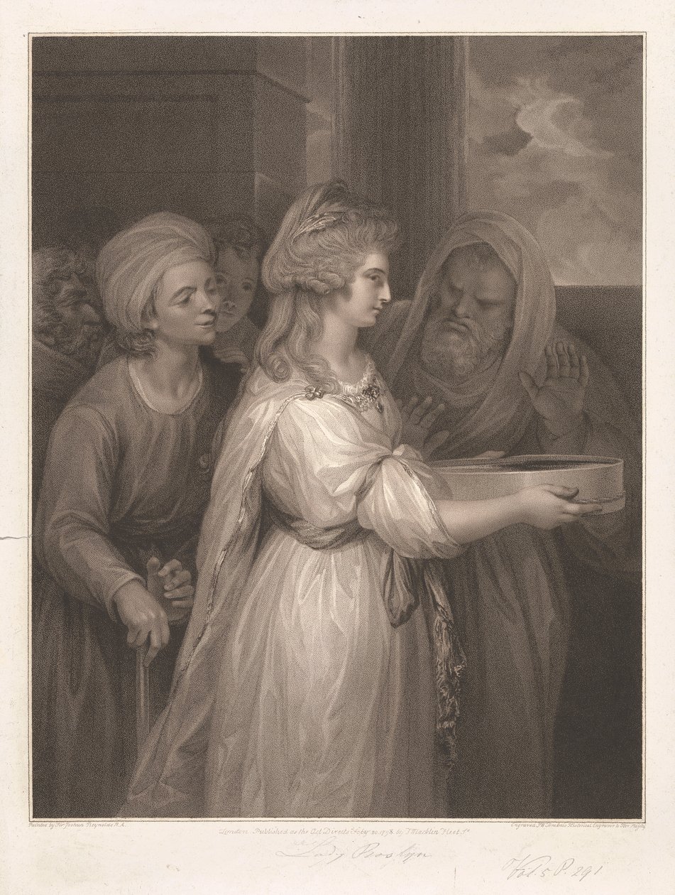 Mrs Seaforth come Tuccia - La Vestale da Peltro W. Tomkins