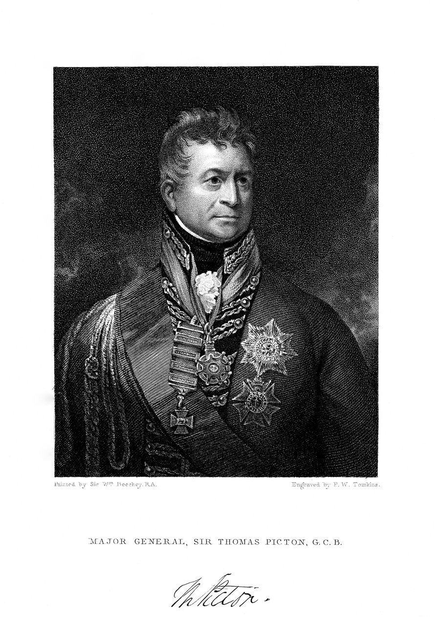 Sir Thomas Picton, soldato britannico da Peltro William Tomkins