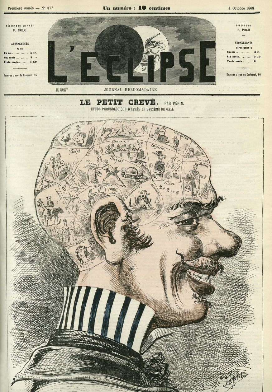Little Creve, studia frenologia. Copertina in 