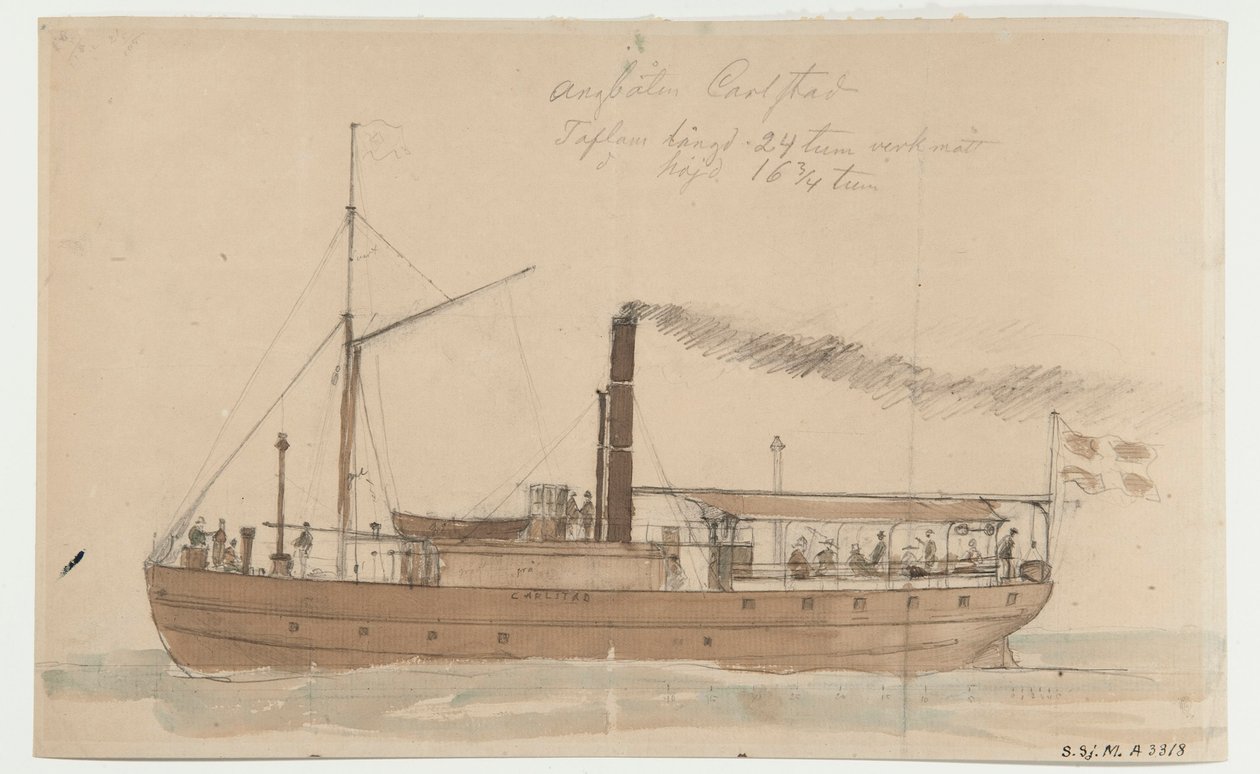 Nave a vapore CARLSTAD da Per Wilhelm Cedergren