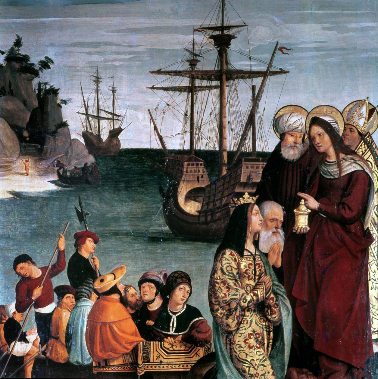 Maria Maddalena che sale su una nave, dall