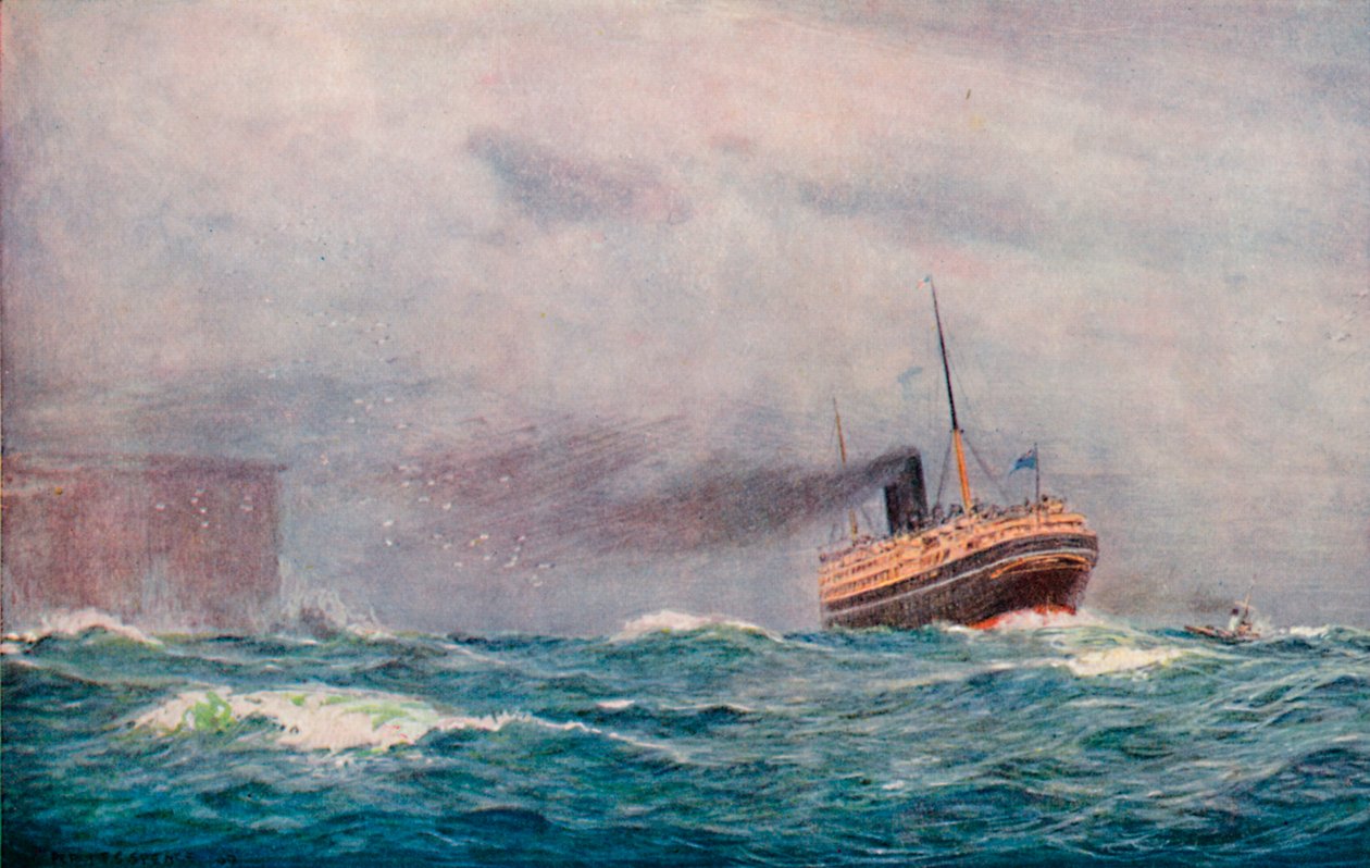 Un piroscafo P. & O. in partenza, 1913 da Percy F.S. Spence