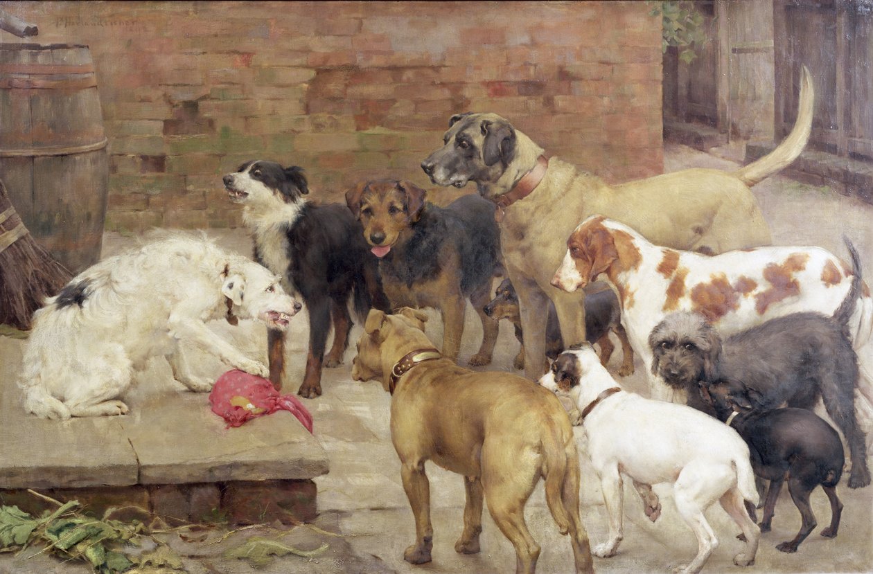 Il Cane con la Cena del suo Padrone da Percy Harland Fisher