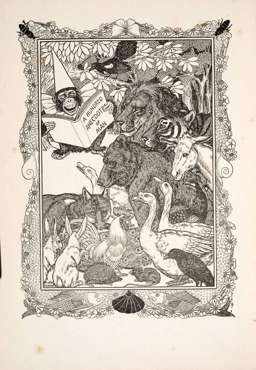Frontespizio, da A Hundred Anecdotes of Animals, pub. 1924 da Percy J. Billingshurst