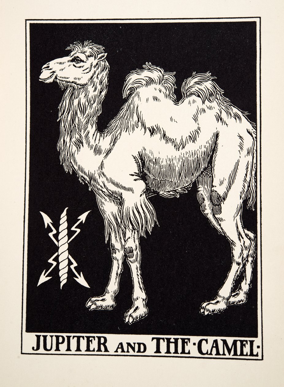 Giove e il Cammello, da Cento Favole di Esopo, pub.1903 da Percy J. Billingshurst