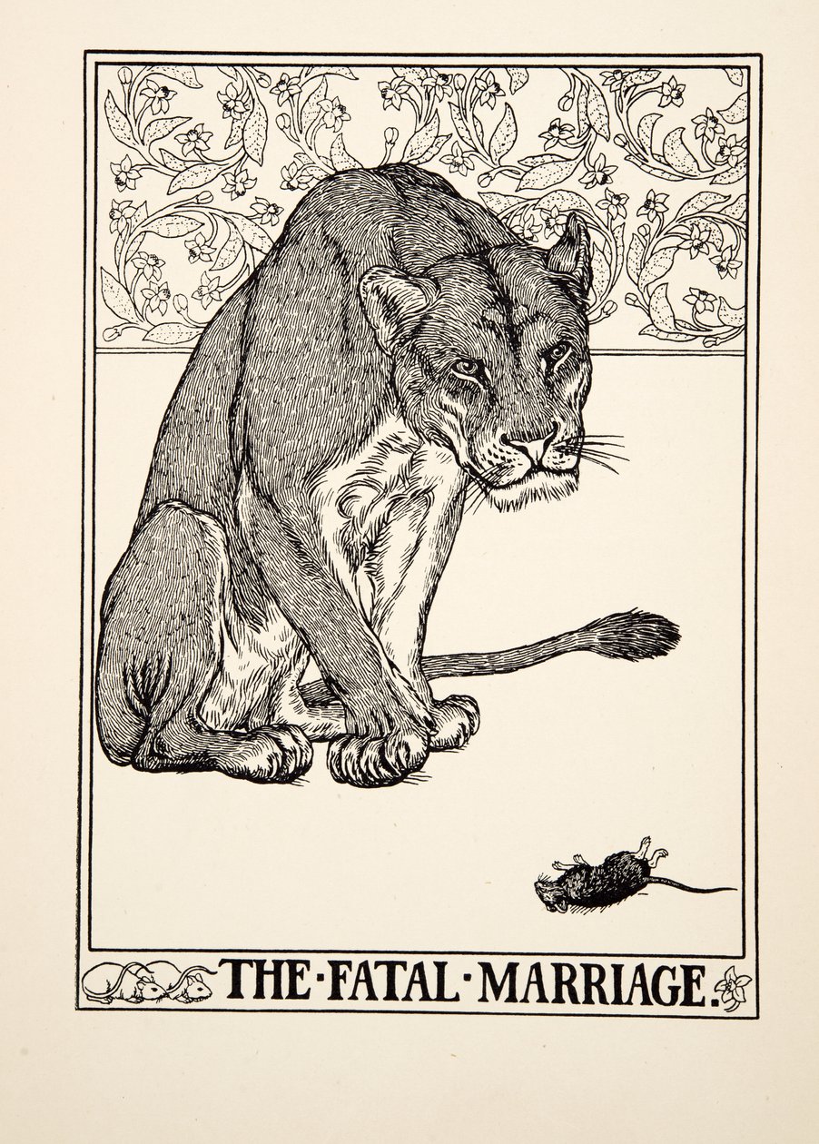Il Matrimonio Fatale, da Cento Favole di Esopo, pub.1903 da Percy J. Billingshurst