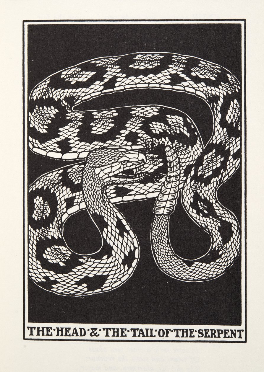 La Testa e la Coda del Serpente, da Fontaine Fables, pub. 1905 da Percy J. Billingshurst