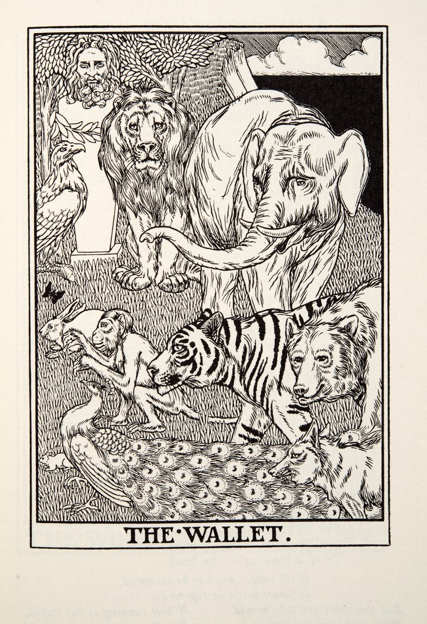 Il portafoglio, da Fontaine Fables, pub. 1905 da Percy J. Billingshurst