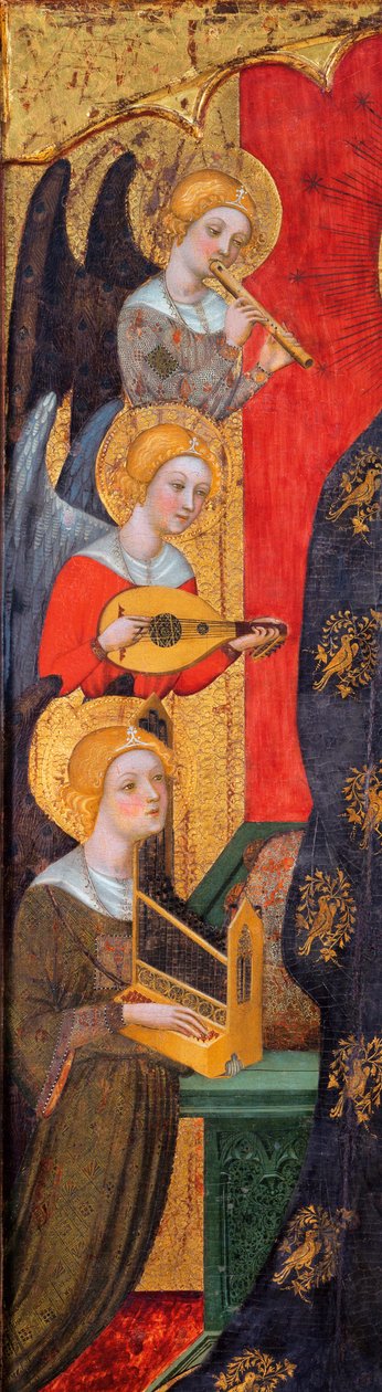 Madonna con angeli che suonano musica (dettaglio) da Pere Serra