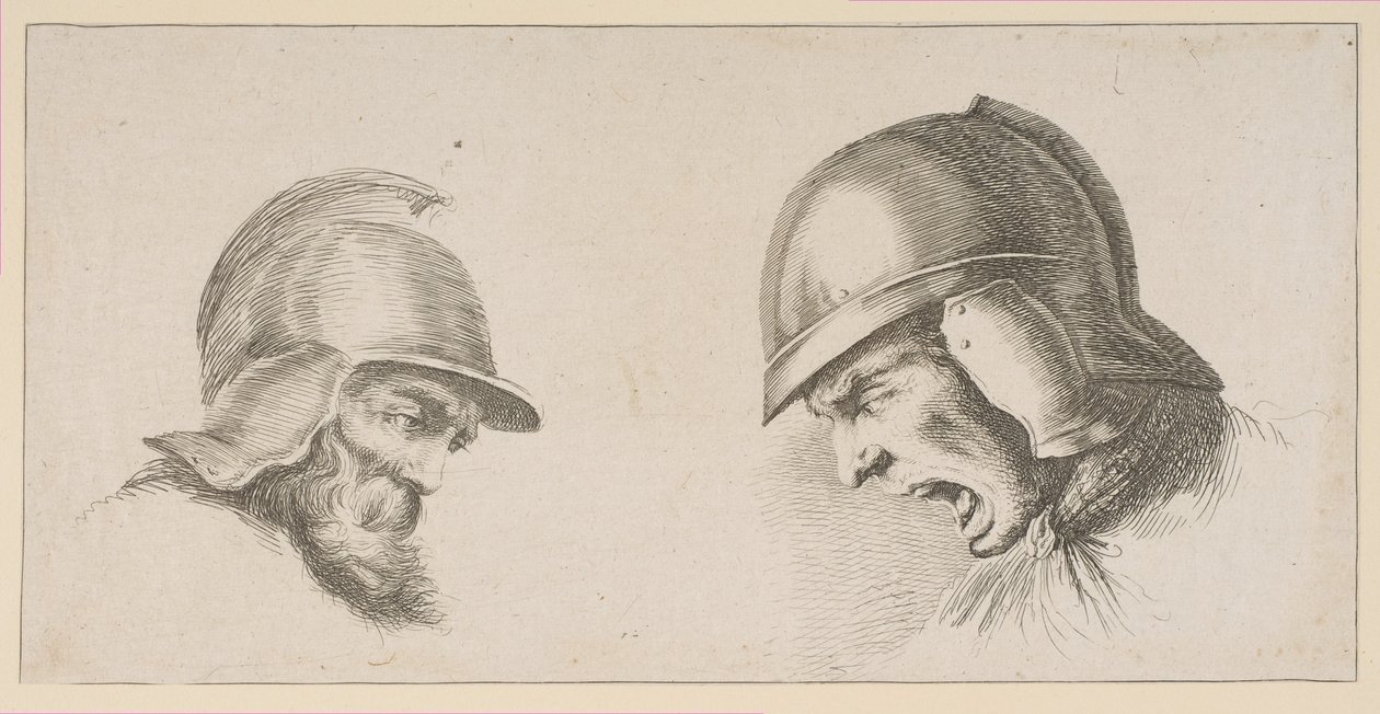 Due teste di vecchi soldati, dopo il 1641 da Peregrine Lovell