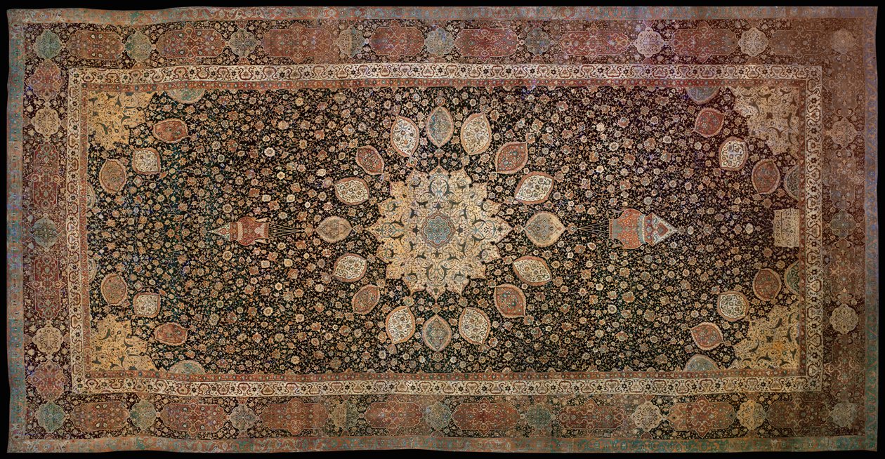 Tappeto di Ardabil realizzato per la moschea di Ardabil, Iran, 1530s da Persian School