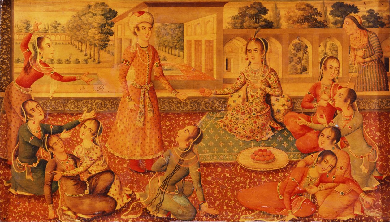 Un tardo cofanetto di cartapesta laccata Zand, c.1794-95 da Persian School