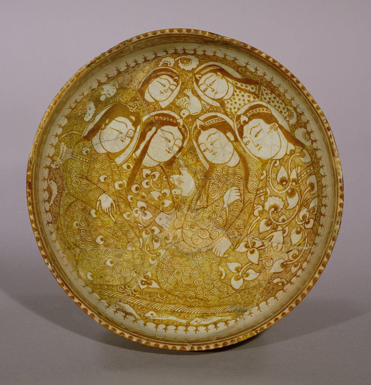 Ciotola, da Kashan, Iran, periodo Selgiuchide, 1211-12 d.C. da Persian School