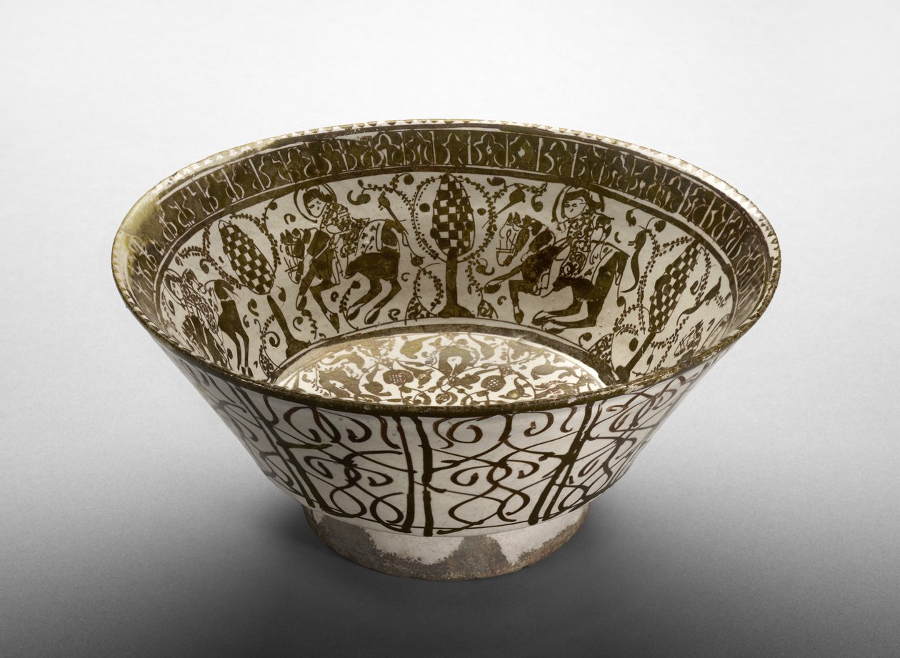 Ciotola con cavalieri, fine XII secolo da Persian School