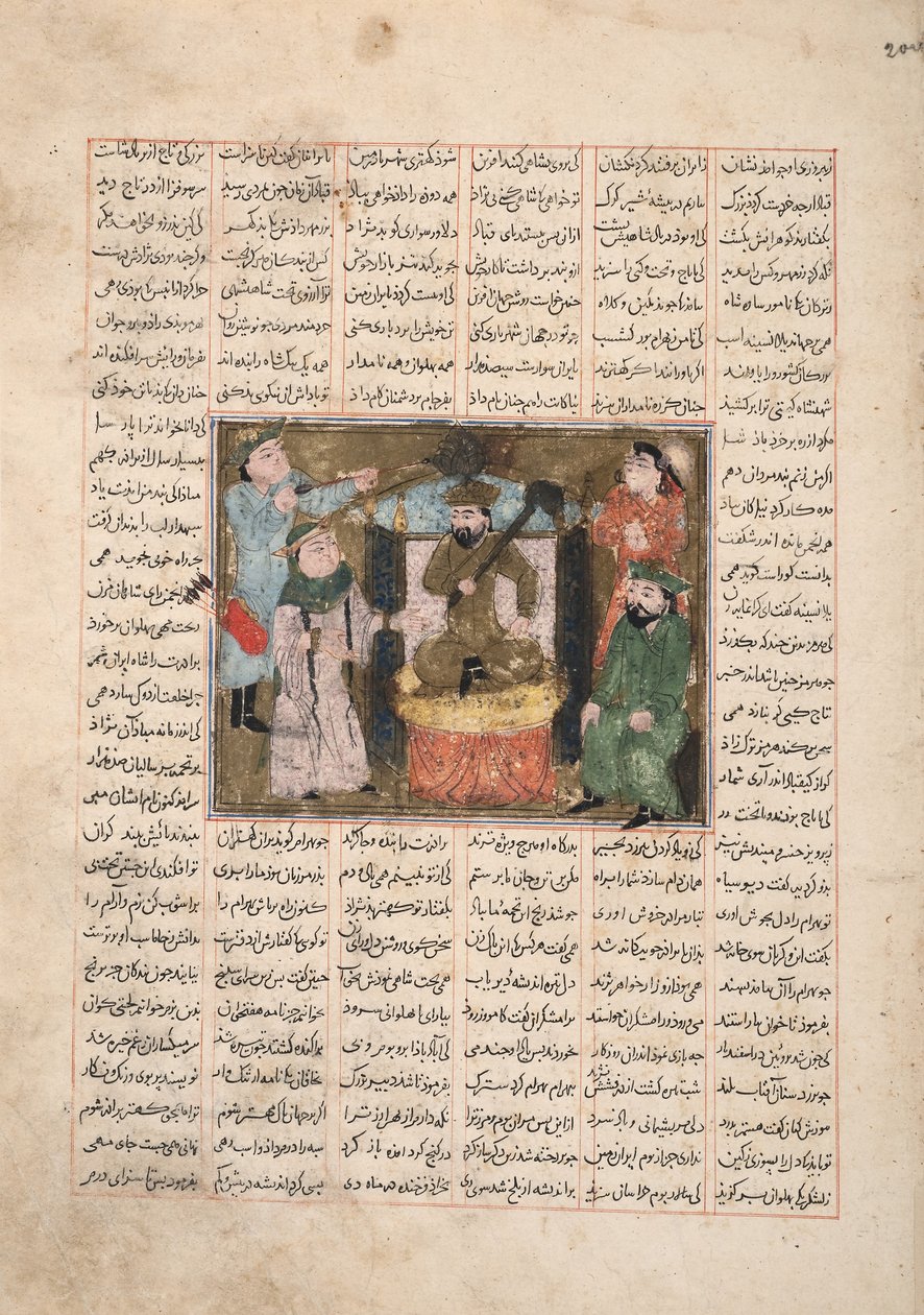 Gordiyeh consiglia al fratello Bahram Chubineh di non aspirare al trono persiano, c.1330 da Persian School