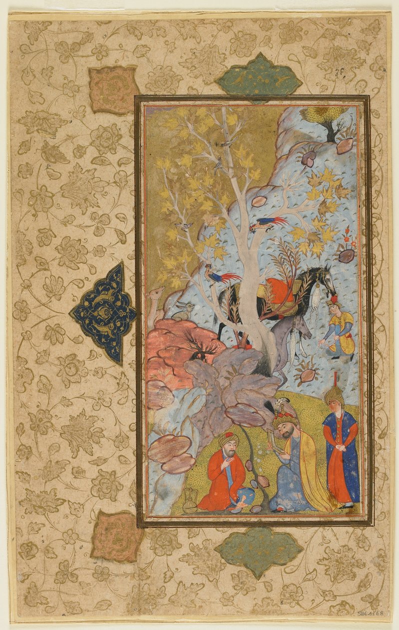Iskandar Visita un Eremita, Shiraz, Iran, c.1580-1600 da Persian School