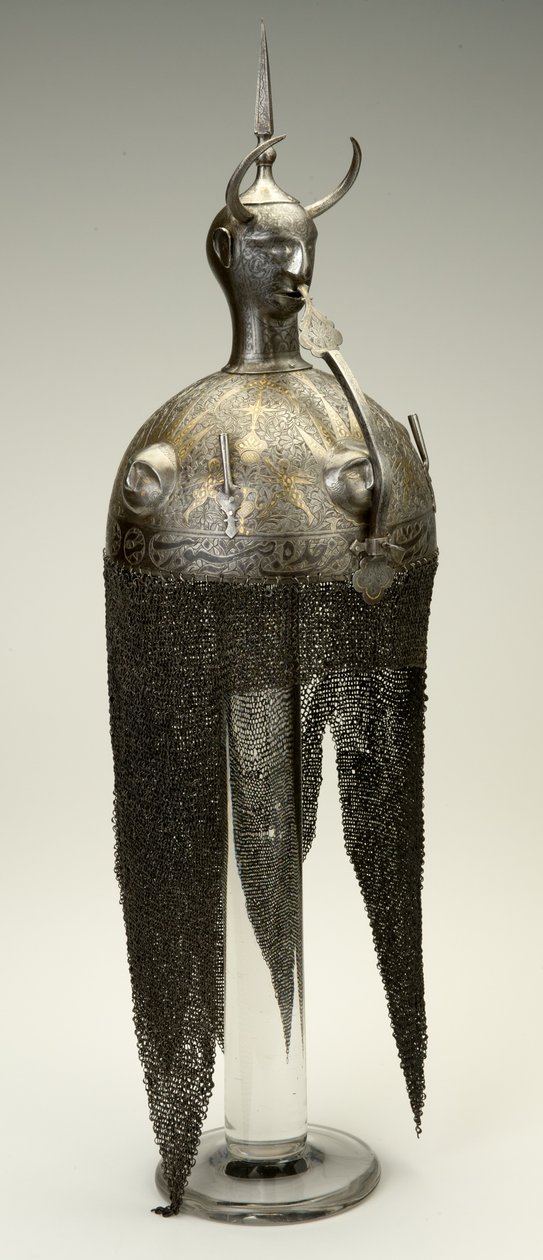 Kulah Khud, elmo, c.1700, alterato nel 1800 da Persian School