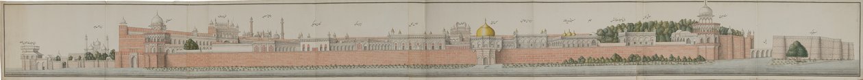 Panorama del forte a Delhi da Persian School