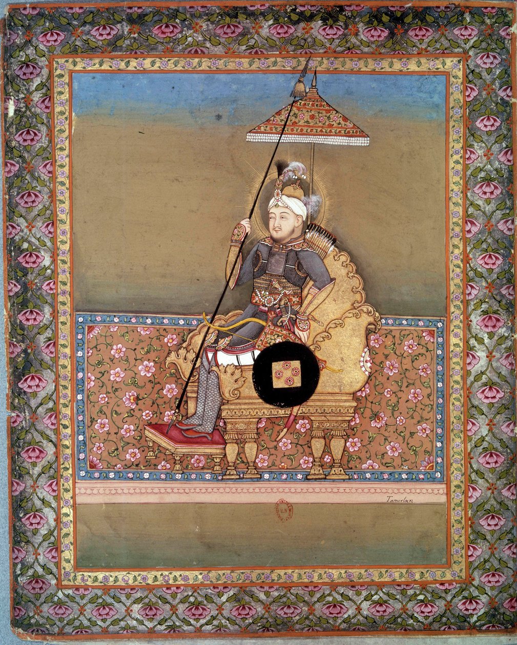 Ritratto del capo mongolo Tamerlano (1336-1405) (o Timur Lang, "Timur lo zoppo") da Persian School