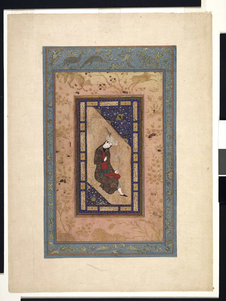 Ritratto di un principe safavide, c.1590-1630 o successivo da Persian School