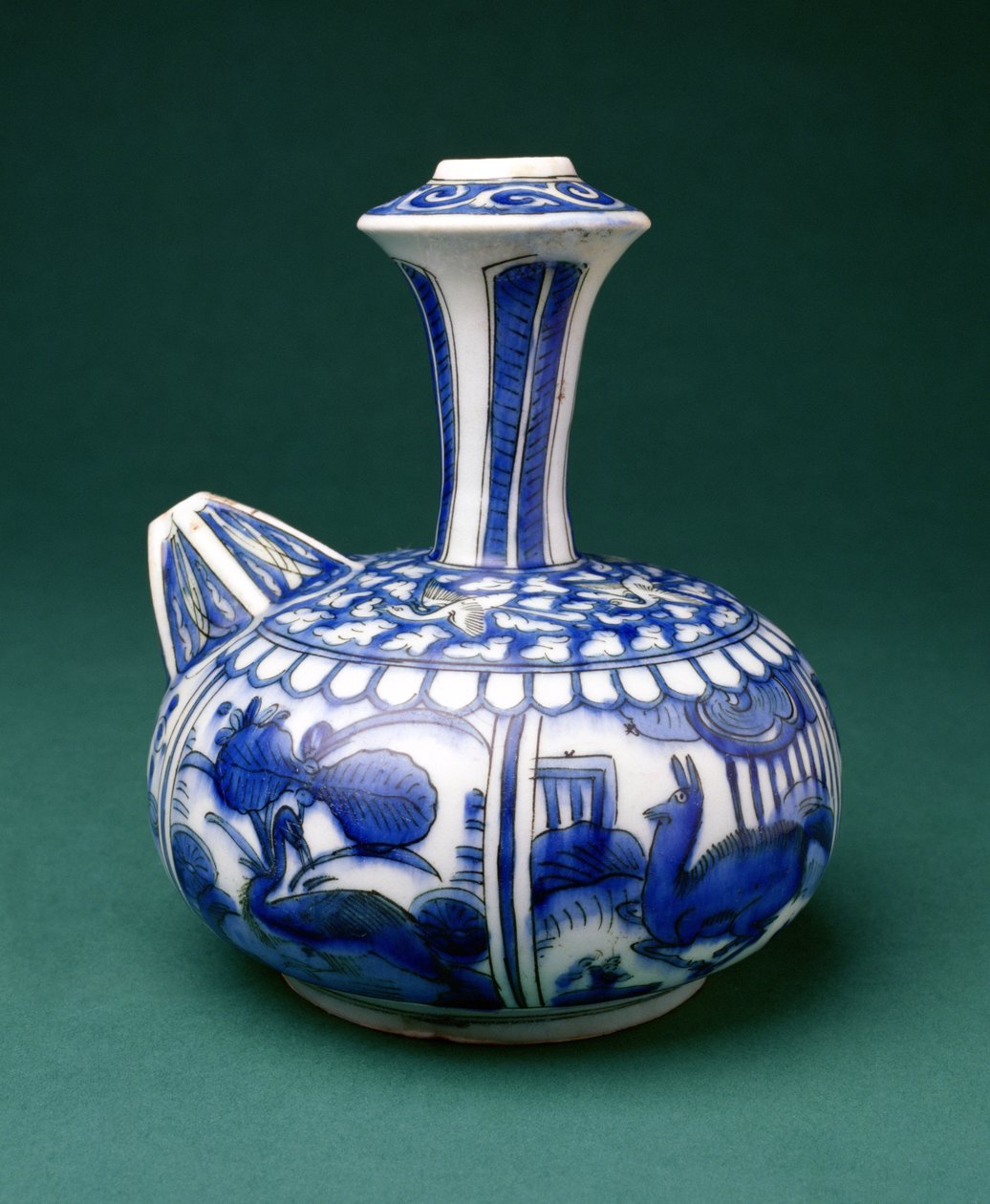 Kendi blu e bianco safavide, 1600-50 da Persian School