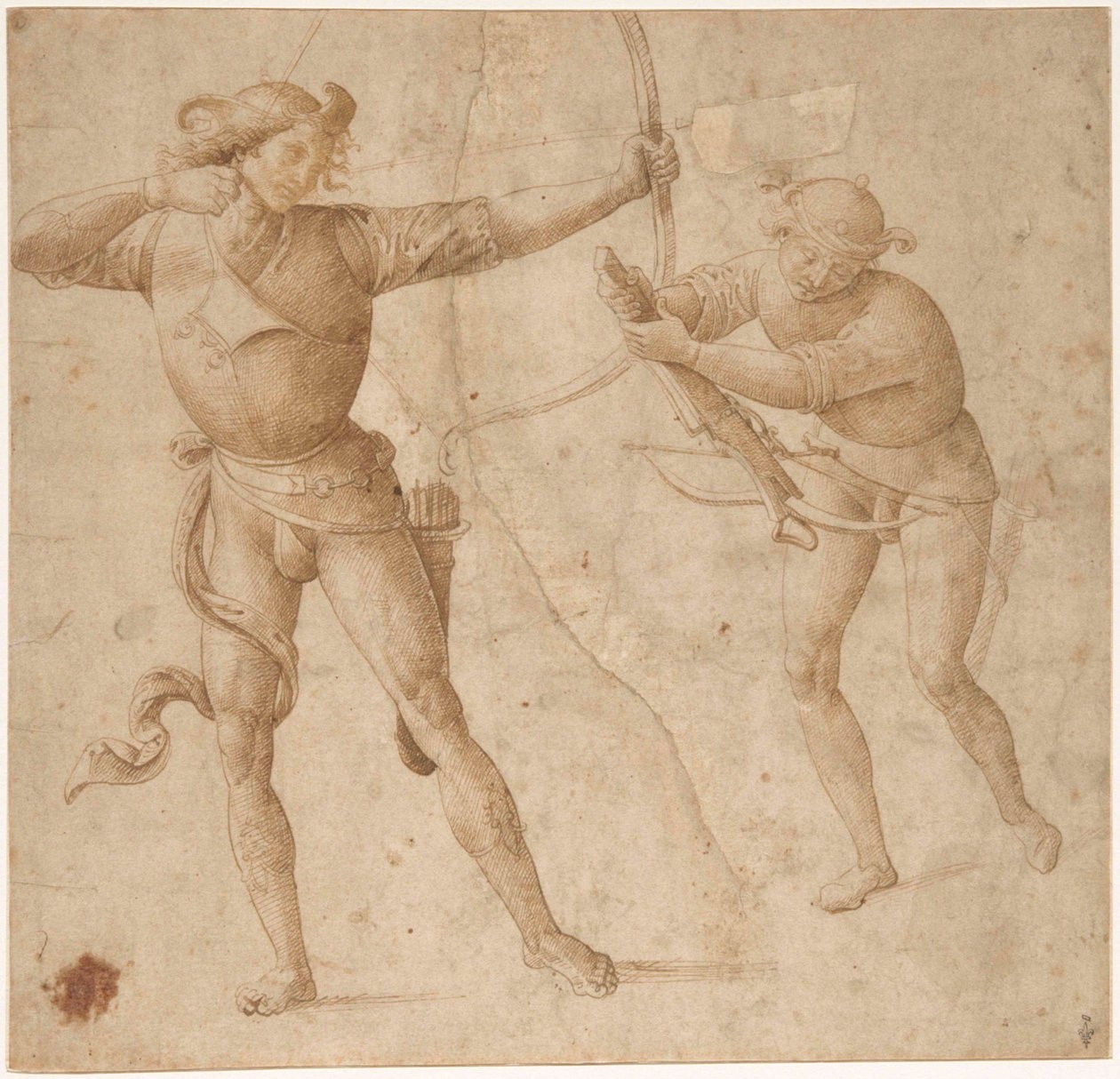 Un arciere e un balestriere, c. 1500 da Perugino