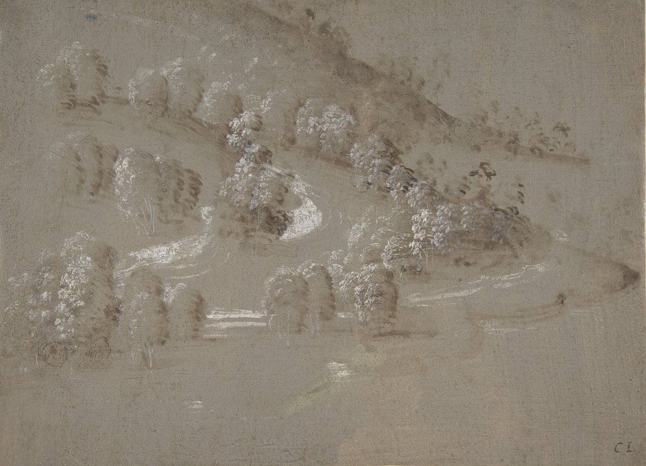 Paesaggio recto, Paesaggio verso, 1489-90 da Perugino