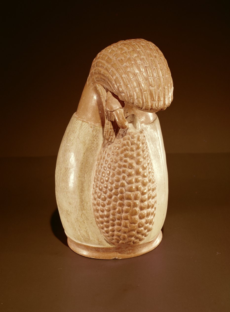 Vaso in ceramica inca a forma di pannocchia da Peruvian School